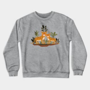 Wild cheetahs in the jungle Crewneck Sweatshirt